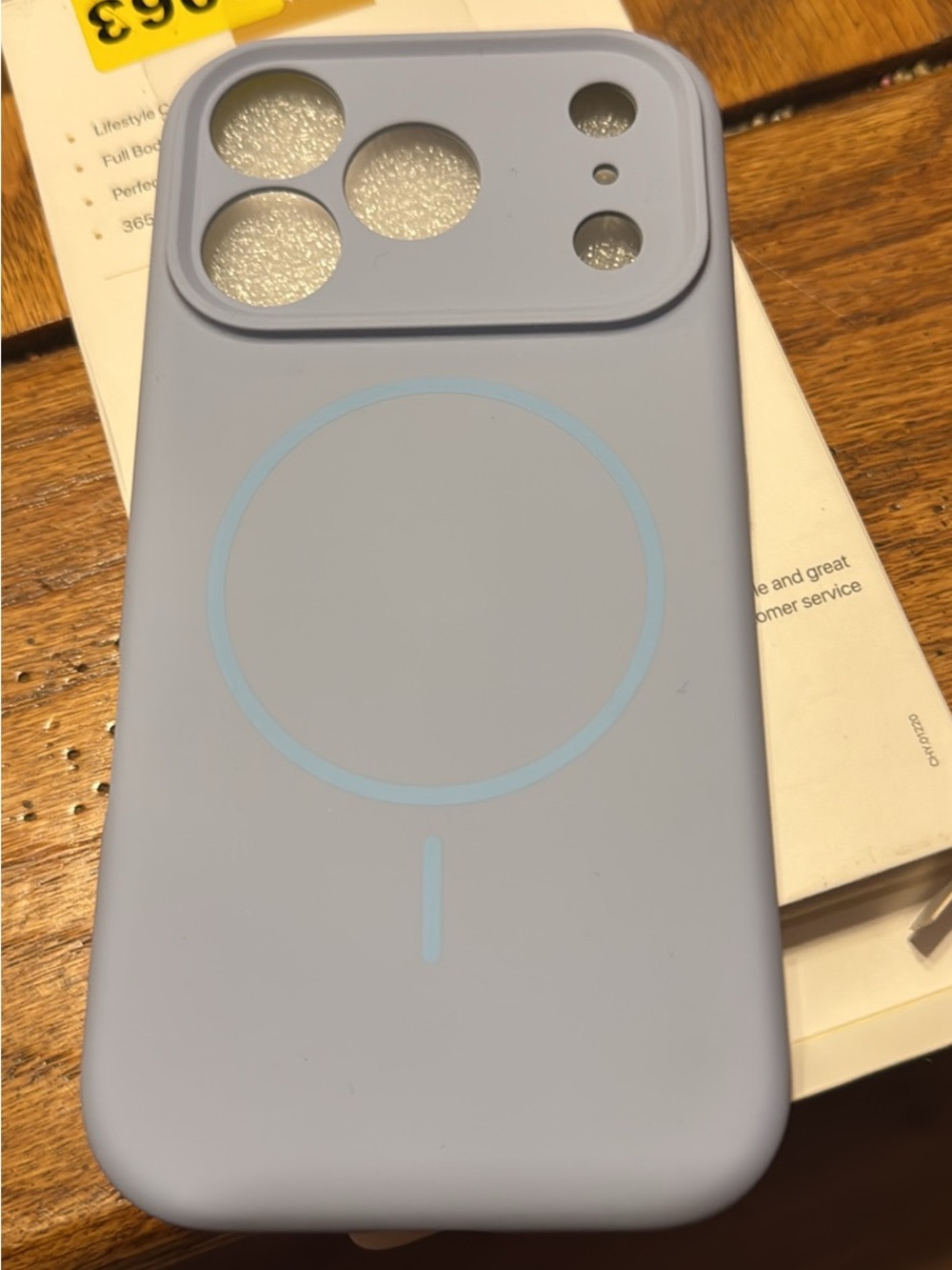 Silicone MagSafe-Compatible Phone Case in Light Lavender Blue